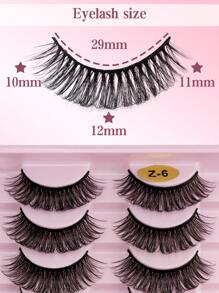 10 pares de pestañas postizas naturales y esponjosas, pestañas postizas 3D de visón sintético, gruesas y rizadas, tira completa, suaves, reutilizables, adecuadas para todos los tipos de ojos