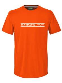 Playera Deportiva para Hombre MX RACING | Camiseta Automovilística con Diseño para Fanáticos de las Carreras | T-shirt de Manga Corta y Cuello Redondo | Ropa Casual y Deportiva para Pilotos, Mecánicos y Amantes del Automovilismo | Camiseta Ligera y Transpirable con Estampado de Estilo Racing | Moda Motorsport y Rally | Corte Moderno y Ajuste Cómodo | Material de Alta Calidad y Secado Rápido | Ideal para Carreras, Eventos de Motor y Uso Diario | Estilo Urbano y Deportivo | Estampado de Alta Durabilidad | Azul Marino , Azul Rey , Blanco , Naranja , Negro , Rojo - Naranja - Ver 4