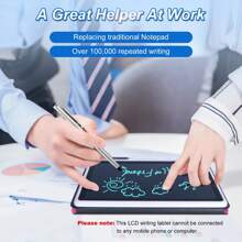 10.1 "LCD Notebook With Large Screen - Digital Writing Pad With Protective Case For School, Office And Creative Doodling - Portable, Suitable For Use With A Stylus - 10.1 - View 7