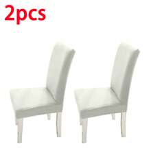 1/2/4/6 piezas Fundas de silla de microfibra de color liso