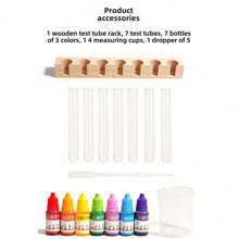 Kit de experimento científico miniatura para niños de mezcla de pigmentos de color, kit de teñido de color primario, juguete educativo preescolar - Multicolor - Ver 4