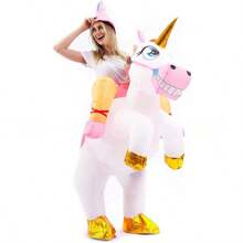 1 Piece Of Adult Inflatable Unicorn Knight Costume, Suitable For Halloween, Easter, And Themed Events, Fun Photo Props And Stage Performance Accessories, Playful Event Costumes, Inflatable Costumes,Halloween Disfraces,Cosplay