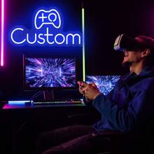 1pc Customized LED Neon Signs For Game Machines In The Center, Personalized Neon Signs, Suitable For Home Decoration, Restaurant Decoration, Game Hall Decoration, Party Decoration, Creative Studio Decoration, Etc. - Multiple Colors and Styles - View 3