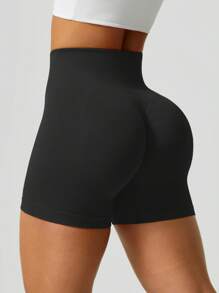 NcmRyu 1 件女式无缝弹力瑜伽健身运动跑步短裤，春夏