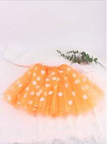 1pc Colorful Fluffy Ballet Cake Skirt, Bright Colors, Polka Dot Print, Multi-Layer Gauze Skirt, Suitable For Playing Fairy Princesses, Holiday Parties, Masquerade Parties, Halloween Carnivals, Easter Role-Playing