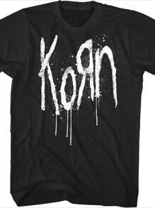 Korn - Playera De Manga Corta Para Adultos, Diseño De Banda De Metal Alternativa, Estilo Clásico, Diseño Gráfico - Negro - Ver 1