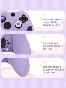 GeekShare Starcraft Silicone Skin Game Controller Grip Cover With 2 Thumb Grips And 2 Stickers - Purple - View 7