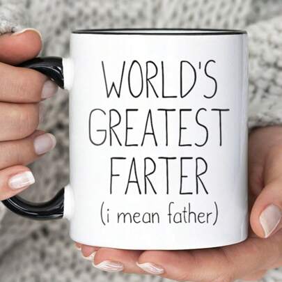 Father's Day Mug, 11 Oz, Dad Gifts World's Greatest Farter Gift For Dad, Fathers Day Gift From Daughter Son, Dad Cup