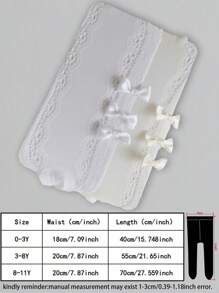 2 piezas Medias transparentes y caladas para niñas, ligeras para primavera/verano - Multicolor - Ver 3