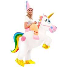 1 Piece Of Adult Inflatable Unicorn Knight Costume, Suitable For Halloween, Easter, And Themed Events, Fun Photo Props And Stage Performance Accessories, Playful Event Costumes, Inflatable Costumes,Halloween Disfraces,Cosplay