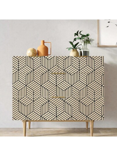 Roll Self Adhesive Home Wallpaper, Geometric Rectangular Contact Paper, Peel Stick, Waterproof Removable Living Room Kitchen Bedroom Dormitory Furniture Refurbishment Fall Aesthetic Wallpaper Wand Bathroom ation Stuff Ho Art Paper Stickers Sticker