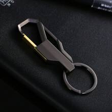 1PC Classical Car Keychain Alloy Metal Keyring - Black - View 2