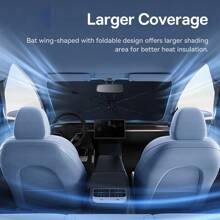 Car Accessories Car Windshield Sun Shade Umbrella, Reflects UV Rays And Protects Dashboard From Sun, Foldable Car Shade Front Windshield, Suitable For Various Vehicle Models SUV, Off-Road Vehicle, Truck, Truck, For (55x31 Inches)