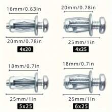 80pcs Petal Expansion Nut Screw Czech Nut Hollow Iron Sheet With Cross Grooved Expansion Bolt Riveted Nut - Silver - View 2