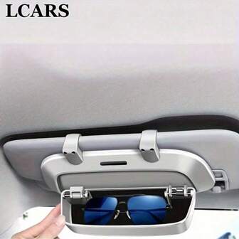  1 szt. LCARS Wielofunkcyjny uchwyt na okulary przeciwsłoneczne do samochodu, montowany na osłonie przeciwsłonecznej, organizer do przechowywania okularów przeciwsłonecznych, odpowiedni dla mężczyzn i kobiet