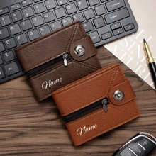 1 pièce Portefeuille personnalisé de haute qualité  pour hommes, cadeau de fête des pères, cadeau pour papa, nom personnalisé, cadeaux de Noël pour maris/papas, cadeaux de Thanksgiving, cadeau pour lui | Anniversaire, garçons d'honneur, anniversaire, cadeau de remise des diplômes