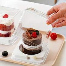 20 件带盖透明 PET 烘焙杯 - 透明甜点慕斯蛋糕容器 - 一次性塑料 - 用于包装零食、糕点、派对礼品 - 烘焙和派对的理想选择 - 送给面包师和派对主持人的完美礼物