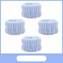 2 件装洗脸腕带吸水运动汗水擦拭手环发带防潮袖套护腕 - 彩色 - 查看 8