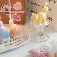 Cat Candle Cute Handmade Decoration Holiday Gift With Hand Gift Creative Aromatherapy Candle Party Romantic Holiday - Multicolor - View 2