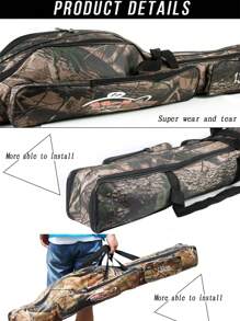 SOUGAYILANG Folding Fishing Rod Case Organizer Pole Storage Bag Rod Reel Tackle Carrier Fishing Rod Bag Fishing Case