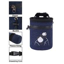 Rock Climbing Panda Compact Chalk Bag With Adjustable Belt - Denim Blue - View 4