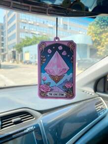 'The Love Stone', Car Air Freshener Aromatherapy Pendant, For Car Vent, Rearview Mirror, Bathroom, Living Room, Bedroom;BLUE Fragrance, Car Aromatherapy Tablets, Car Air Fresheners, Rearview Mirror Hanging Decor, Car Accessories Interior Pendant, Idea Gifts