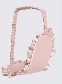 1pc Lace Double-Sided Imitation Silk Eye Mask Sleeping Elastic Eye Mask Shading Does Not Press The Eyes Breathable Lunch Break Dormitory Fresh And Simple Travel Ruffled Eye Mask Shading Breathable Elastic Eye Protection - Multicolor - View 5