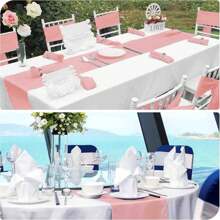 1pc Rose Gold Satin Table Runner, 30x275cm Long, Elegant Tablecloth For Weddings, Parties, Graduations, Engagements - Multicolor - View 8