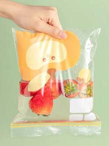 1pc PE Reusable Food Storage Bag With Double Zipper, Airtight Seal Bag For Fruits, Vegetables, Snacks, Freezer , Kitchen Organization Bag, Bulk Pack (Small: 30pcs / Medium: 20pcs / Large: 25pcs) - Clear - View 4