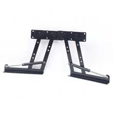 YUNRUX 2 bisagras de resorte ajustables para mesa de centro elevable con marco elevador para muebles. - Negro - Ver 5