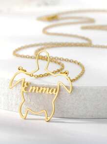 Customized Personalized Cute Name Necklace, Stainless Steel Customized Letter Necklace Gift For Girl