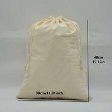 10pcs/Pack Beige Drawstring Gift Bags, Multi-Sizes Gift Packaging Bags For Holidays, Events, Parties, Weddings, DIY Gift Wrapping, Home Storage Bags - Cotton Natural Color - View 11