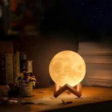 1 Decorazione 3D a luce di luna, adatta per camera da letto, ufficio, scrivania, perfetta per decorazione della casa, alimentata a batteria, perfetta come regalo per le vacanze
