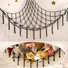 毛绒娃娃储物吊床，超大悬挂式吊床架，适用于家庭、客厅、卧室装饰，可爱有趣的礼物，39.4"X39.4"X55.1" 房间装饰 - 多色 - 查看 5