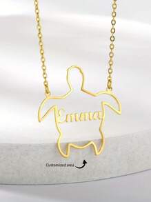 Customized Personalized Cute Name Necklace, Stainless Steel Customized Letter Necklace Gift For Girl