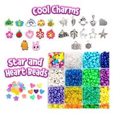 Jewelry Making Kit Beads For Bracelets - 5000+Pcs Bead Craft Kit Set, Glass Pony Seed Letter Alphabet DIY Art And Craft - Gift For Kids And Adults, Multicolor Assortment With Storage - 彩色 - 查看 3