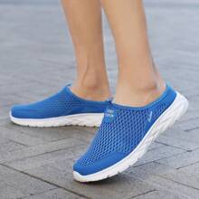 1 Pair Men's Breathable Mesh Slip-On Athletic Casual Travel Shoes, Lightweight And Comfortable (Size Runs Small, Please Order One Size Up) - Blue - View 6