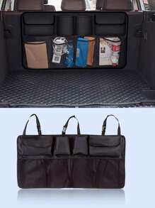 1PC Túi đựng đồ cốp xe hơi treo ghế sau, có 8 túi đựng đồ lớn, Túi đựng đồ cốp xe tiết kiệm không gian trong xe SUV và xe tải - Nhiều màu - Xem 2