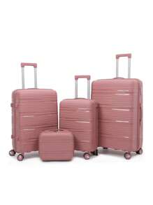 6pcs Set PP Zipper Fashion Travel Trolley Suitcase Unique Highly-Rated Luggage With Spinner Wheels + Travel Bag, Suitable For Teens, Casual Outdoor, Athletic, Vacation, Travel, Graduation Gifts, Birthday Outfit Accessories
