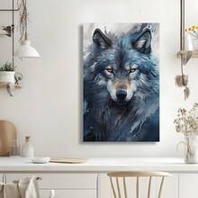 Framed  Wolf Cool Animals Eyes Aesthetic Poster Canvas Wall Art Aesthetic Posters & Prints Wall Decor For Bedroom Living Room Paintings Pictures Wall Decor  Birthday Party Decor, Mother's Day New Year Easter Gift,  Home Living Room Office Wall Decor, Perfect Gift And Wall Decoration - Framed - View 3