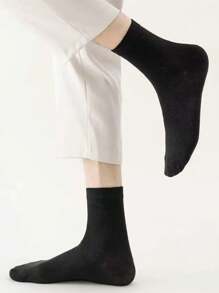 5 perechi de șosete medii, șosete subțiri, culoare uni pentru bărbați, respirabile, șosete sport casual pentru patru sezoane, șosete de izolare din poliester și bumbac pentru femei, șosete noi pentru femei, toamnă