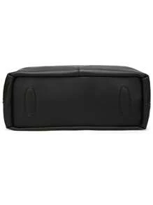 Elegant Shoulder Handbag, Women's New Fashion Versatile Sophisticated Tote Bag, Large Capacity With Metal Decor PU Leather, Suitable For Outing, Commuting, Work, Office, Holiday