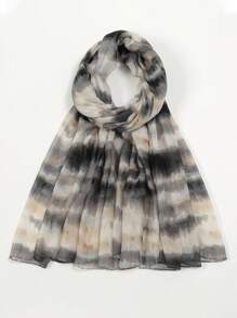 1 pièce Nouveau foulard dégradé balinais d'été pour femmes, foulard musulman fin et élégant pour les cheveux, écharpe longue pour la vie quotidienne, les voyages, la photographie, la protection solaire. Cadeau de festival familial