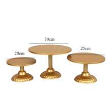 1 Stück Goldener Eisenkuchenständer, geeignet für Dekoration der Dessert-Tischplatten bei Hochzeiten, Nachmittagstee, Geburtstagsfeiern und Familienfesten - Verschiedenfarbig - Übersicht 6