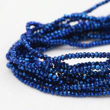 2 件 2.5 毫米扁平圆形玻璃散珠，适用于手链、珠宝制作、服装配饰等 - 扁水晶 - 查看 6