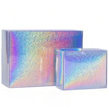 30 piezas de cajas de regalo de cartón iridiscente degradado, cajas de papel plegables adecuadas para empaquetar chocolates, velas, jabones artesanales, recuerdos, fiestas o celebraciones de bodas