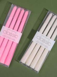 4pcs Multicolored Decorative Pillar Candles Gifts Birthday Graduation - Multicolor - View 4