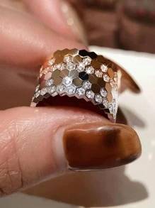 3件套蜂窝戒指首饰套装 - 时尚首饰套装，适合日常佩戴，也是圣诞节、新年、情人节和其他节日的礼物之选。