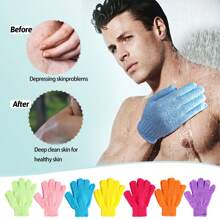 1/10 Pairs Exfoliating Bath Gloves, 100% Nylon, Double-Sided For Removing Dead Skin, Spa, Massage, Shower Body Bathing Accessories