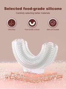 Cepillo de dientes eléctrico en forma de U para adolescentes con 1 cabezal de cepillo, cepillo de dientes con 3 modos de onda de dinosaurio de dibujos animados con diseño impermeable IPX7 y limpieza de 360 grados, regalo de cumpleaños para niños y niñas